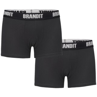 Brandit - Boxershorts Logo - 2er Pack - schwarz