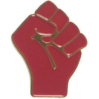 Metallpin rote Faust