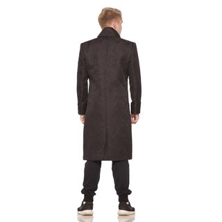 H & R - Black Brocade Mens Versailles Coat L