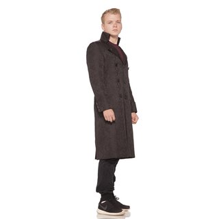 H & R - Black Brocade Mens Versailles Coat XL