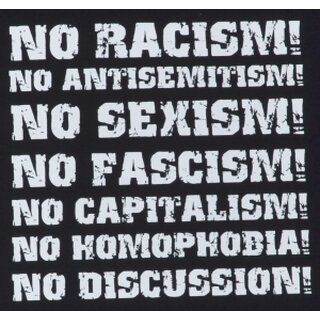 T-Shirt - No Racism! No Antisemitism! No Sexism!