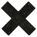 Flash Kreuz Nippelaufkleber - schwarz