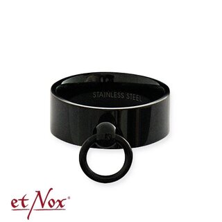 etNox - Edelstahlring - Story of O - schwarz - 8  mm 65