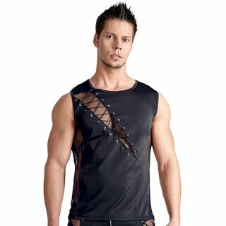 Tank Top - geschn�rt mit Netzseins�tzen 2XL