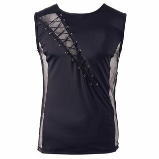Tank Top - geschn�rt mit Netzseins�tzen 2XL