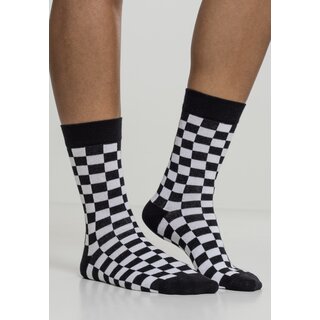 Urban Classics - Checker socks - 2er Pack