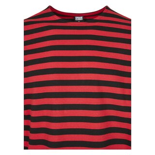Urban Classics - Regular Stripe LS - schwarz/rot L
