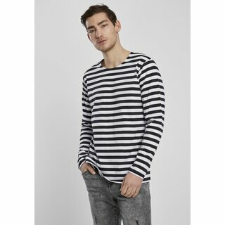 Urban Classics - Regular Stripe LS - schwarz/wei L
