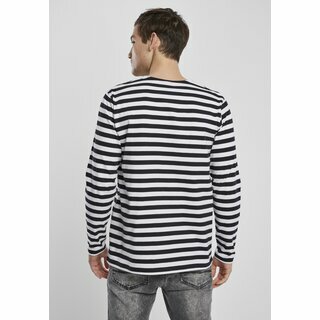 Urban Classics - Regular Stripe LS - schwarz/wei L