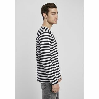 Urban Classics - Regular Stripe LS - schwarz/wei L