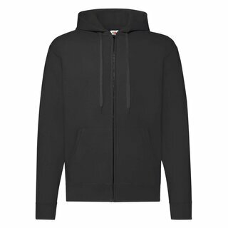 Fruit of the Loom - Zipper - Classic Zip Thru Hooded Sweat - schwarz 2XL