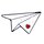 Metallpin Papierflieger