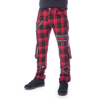 Chemical Black - Etienne Pants - red tartan 38/34