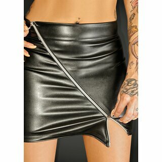 Noir Handmade - Kunstleder Minirock mit Rei�verschluss 2XL