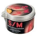 S/M Kerze - Candle in  a tin - rot