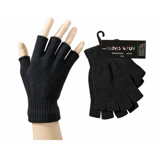 Gloves4Fun - fingerlose Handschuhe - kurz - schwarz