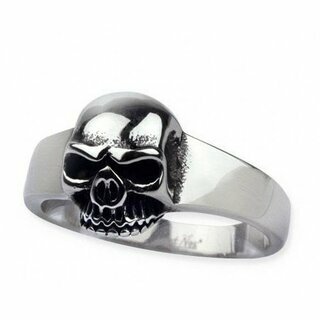 etNox - Edelstahlring - Skull 56