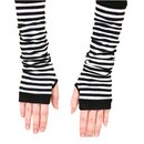 Armstulpen - schwarz/weiss