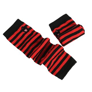 Armstulpen - schwarz/rot