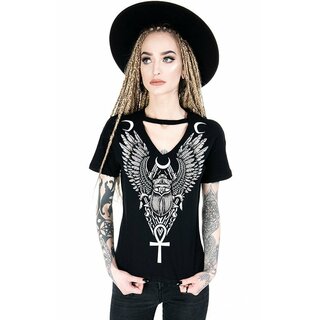 Restyle -T-shirt with choker  - Ancient Scarab