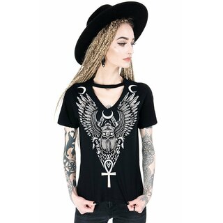 Restyle -T-shirt with choker  - Ancient Scarab S