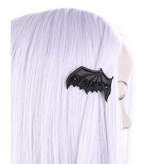 Haarklammern - Bat wings silber