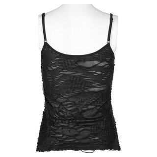 Punk Rave - Rebel and romance slashed top  XL-XXL