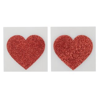 Nippelaufkleber Herz rot