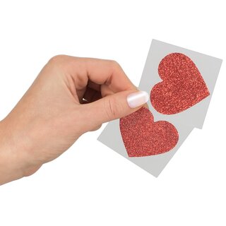 Nippelaufkleber Herz rot