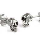 etNox - Silberohrstecker - Totenkopf