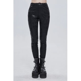 Devil Fashion - Dendritic Pattern Slim Fit Pants 2XL