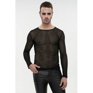 Devil Fashion - Basic Net Top Long Sleeve  S