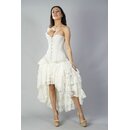 Burleska - Amelia long burlesque skirt in cream lace M/L