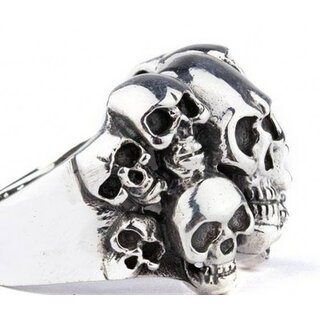 etNox - Edelstahlring - Skulls 65