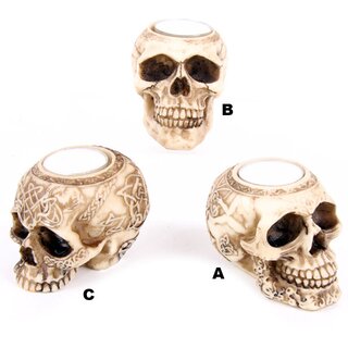 Teelichthalter - Schdel - Totenkopf-Teelichhalter C