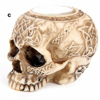 Teelichthalter - Schdel - Totenkopf-Teelichhalter C
