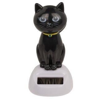 Solarfigur - Katze schwarz