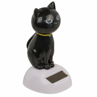 Solarfigur - Katze schwarz