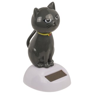 Solarfigur - Katze schwarz