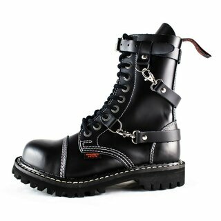Angry Itch - 10-Loch - 3-Straps - schwarz 43