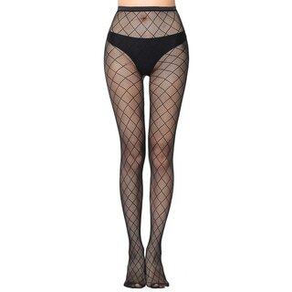 Netzstrumpfhose mit Muster Sterne & Linien