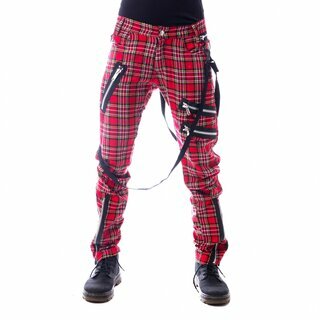 VixXsin - Vincent Pants - red tartan 32/32
