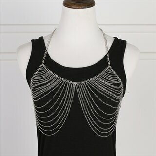 Body chain  - Chain bra gold