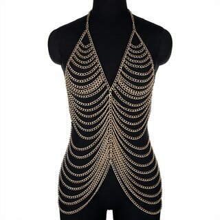 Body chain  - lang silber
