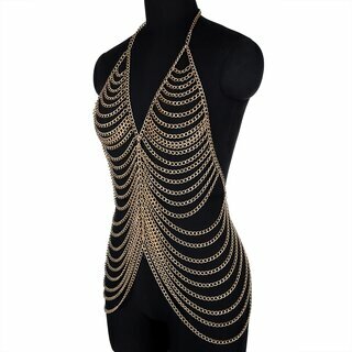 Body chain  - lang silber