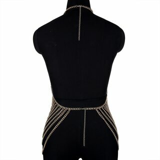 Body chain  - lang silber