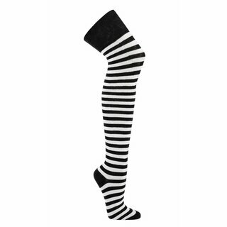 Overknees lila/schwarz