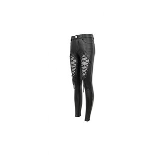 Devil Fashion - Diamond shaped thigh laced up pants