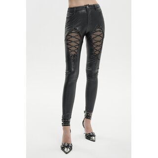 Devil Fashion - Diamond shaped thigh laced up pants S