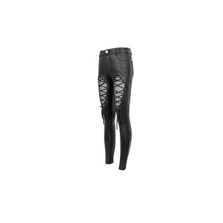 Devil Fashion - Diamond shaped thigh laced up pants XL
